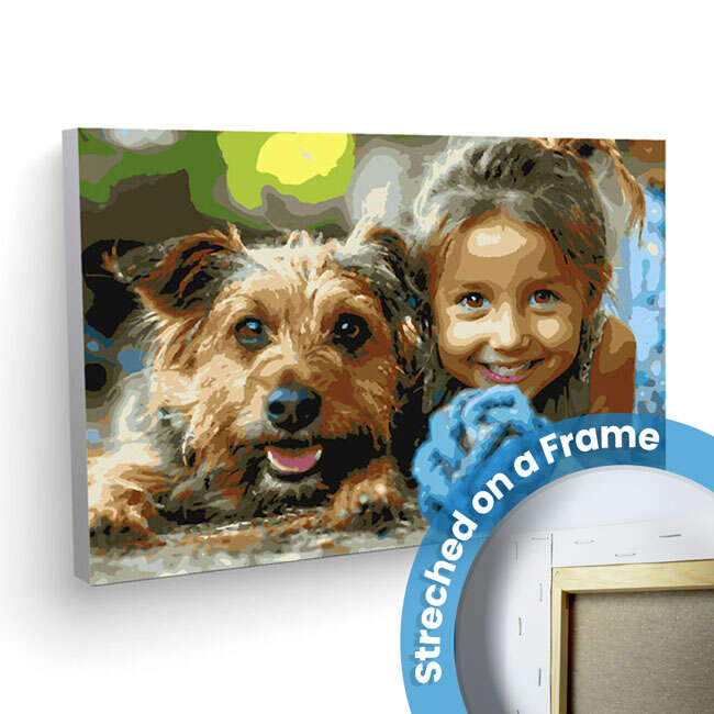 paint by numbers from photo  on a frame 